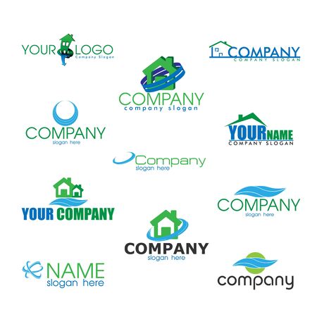 Collection of Eco Logotypes in Vector illustrationのイラスト素材