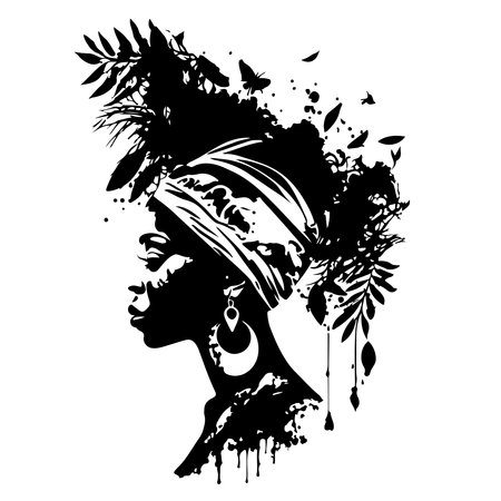 Abstract vector illustration of a beautiful woman. female silhouette. Great for the of the beauty industry. vector illustrationのイラスト素材
