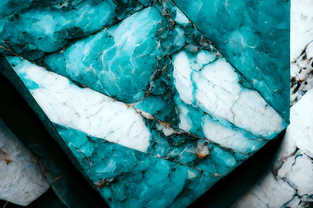 Abstract background of stone texture. Turquoise marble pattern. high quality illustrationの写真素材