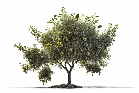 Tree isolated on white background.の素材