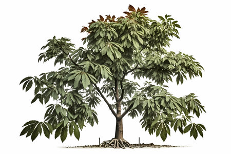 Tree isolated on white background.の素材