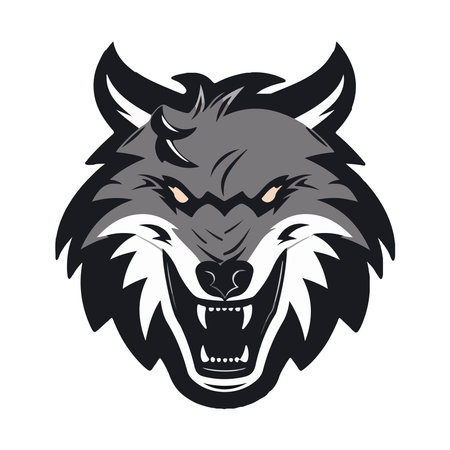 Wolves mascot esport logo character design for wolf gaming and sport. Vector illustration of wolf...