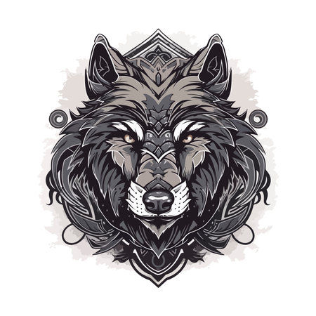 Wolves mascot esport logo character design for wolf gaming and sport. Vector illustration of wolf head.のイラスト素材