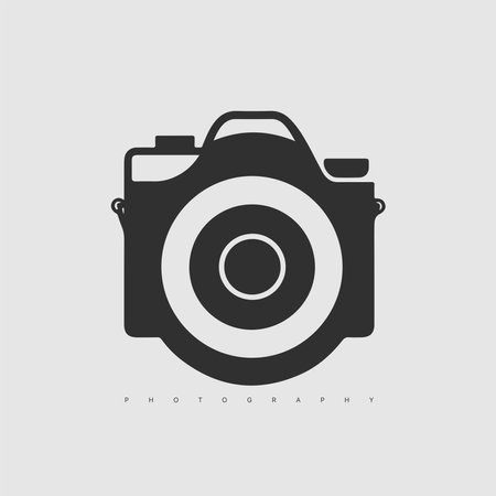 Modern abstract vector cat logo template. photography logotypeのイラスト素材