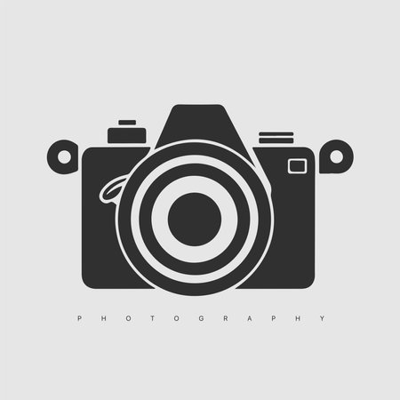 Modern abstract vector cat logo template. photography logotypeのイラスト素材