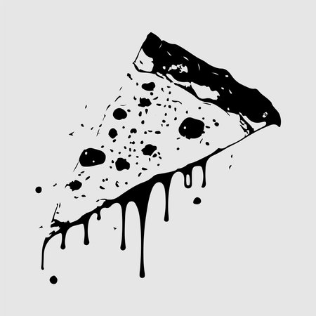 Modern abstract vector pizza logo template. Pizza illustration.のイラスト素材