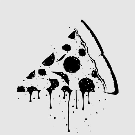 Modern abstract vector pizza logo template. Pizza illustration.のイラスト素材