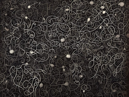 An Abstract natural textured art illustration with different shapes. Abstract pattern with dark background.の素材