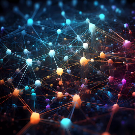 Illustration Geometric abstract background with connected line and dots,Futuristic digital background for Business Science and technology.の素材