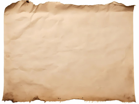 An old empty distressed paper canvas. Vintage antique parchment texture background with copy space for textの素材