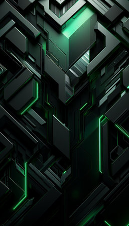 Abstract background with strict aggressive lines by futuristic cyber robotic style.の素材