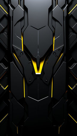 Abstract background with strict aggressive lines by futuristic cyber robotic style.の素材