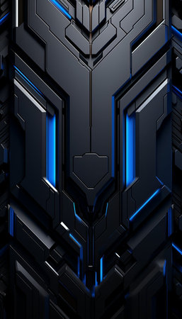 Abstract background with strict aggressive lines by futuristic cyber robotic style.の素材