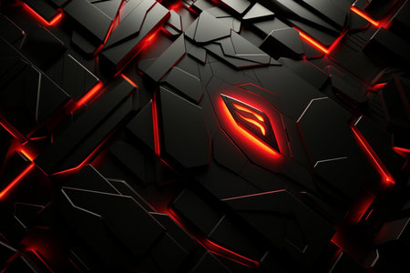 Abstract background with strict aggressive lines by futuristic cyber robotic style.の素材