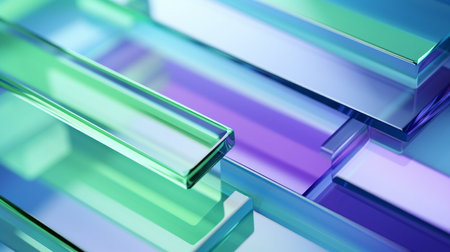 Abstract background with transparent colored glassの素材