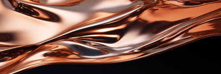 A gold swirl pattern with a shiny, reflective surface. The image has a warm, inviting moodの素材