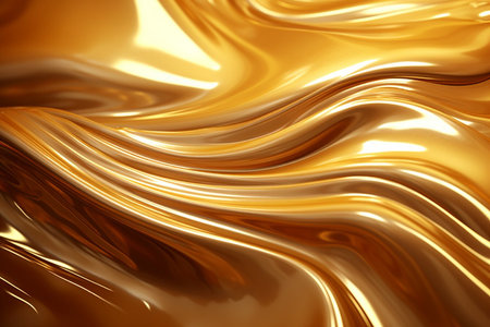 A gold and white swirl pattern with a shiny, reflective surface. The image has a warm, inviting moodの素材