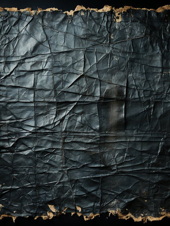 A black and white photo of a torn piece of paper with a rough texture. The photo has a moody and somewhat ominous feel to it, as if it's been ripped apart and left to decay. The paper appears to be old and wornの素材