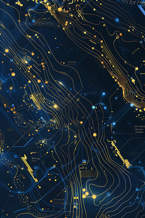 A book cover for AI for beginners. The cover features a man's head with a lot of lines and dots surrounding itの素材