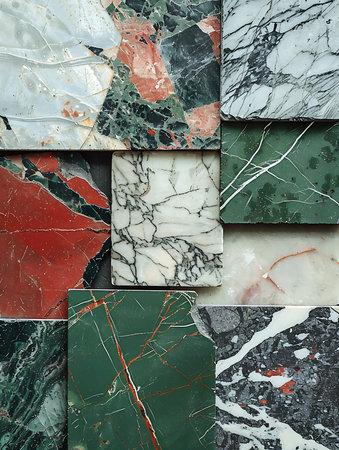 A collection of rocks with different colors and textures. The rocks are arranged in a way that creates a sense of depth and dimension. Scene is one of natural beauty and wonderの素材