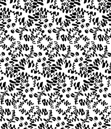 African Black-White Seamless Patternのイラスト素材