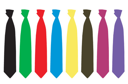 Vector illustration of eight colored tieのイラスト素材