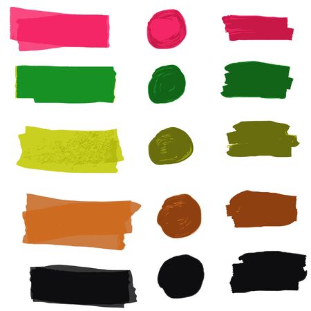 Vector illustration strokes oil paintのイラスト素材