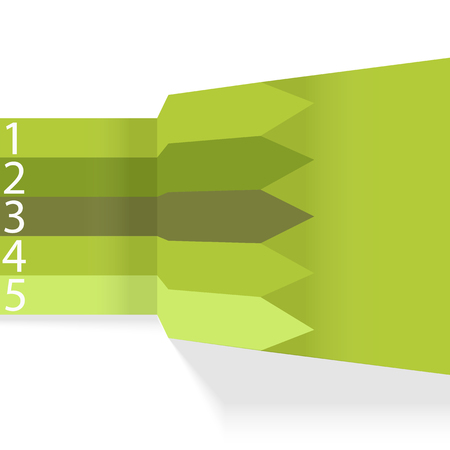 vector illustration of a beautiful arrows prospects in green colorsのイラスト素材