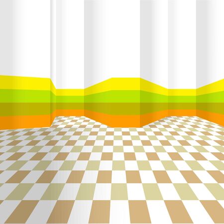 vector illustration of a beautiful wall prospects in different colorsのイラスト素材
