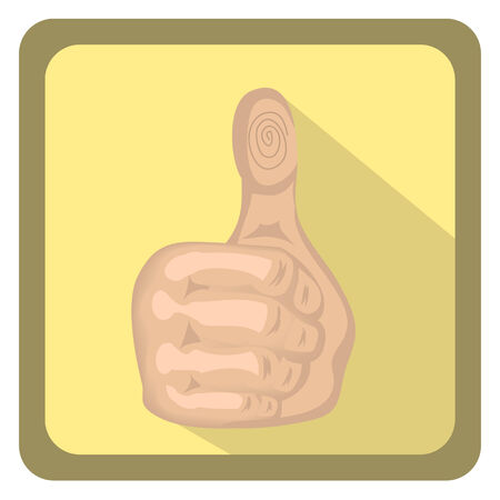 vector illustration a person who shows a thumbs upのイラスト素材