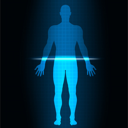 vector illustrationScan humanのイラスト素材