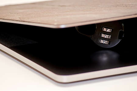 Access to a personal computer protected by a padlock with a code. Identity verification and data...