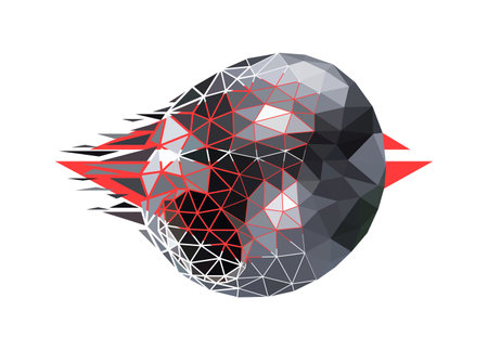 Vector olive in low poly styleのイラスト素材