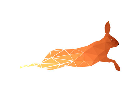 Vector rabbit in low poly styleのイラスト素材