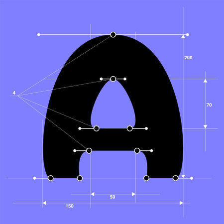 Vector A in structural styleのイラスト素材