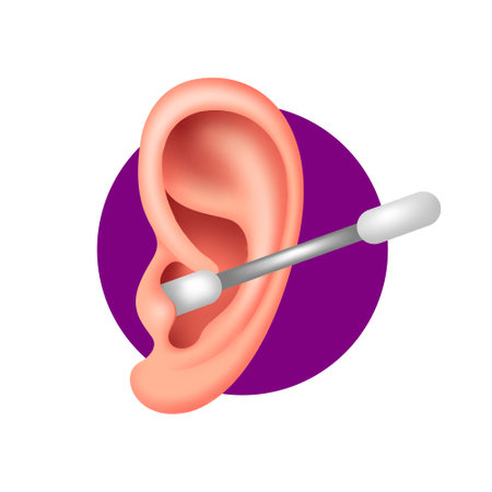 Vector ear in gradient style