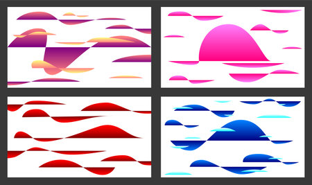 Vector backgrounds in graphic styleのイラスト素材