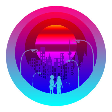 Vector space in paper art styleのイラスト素材