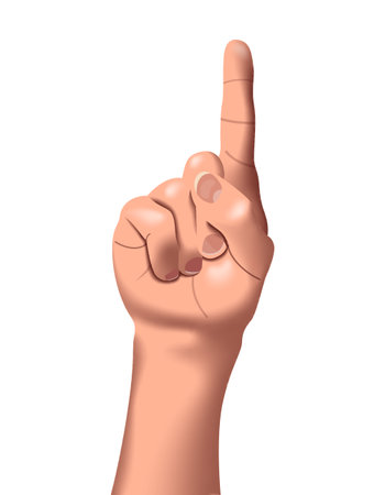 Vector forefinger in gradient styleのイラスト素材