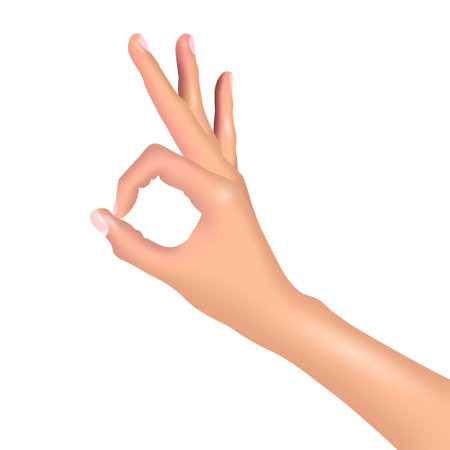 Vector hand in gradient styleのイラスト素材