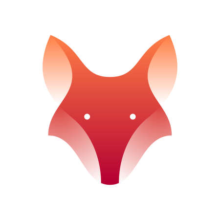 Vector fox in gradient style. Digital artのイラスト素材