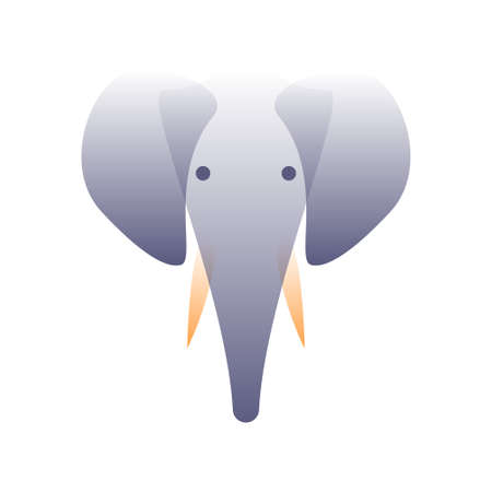 Vector elephant in gradient style. Digital artのイラスト素材