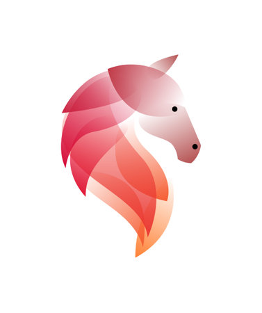 Vector horse in gradient style. Digital artのイラスト素材