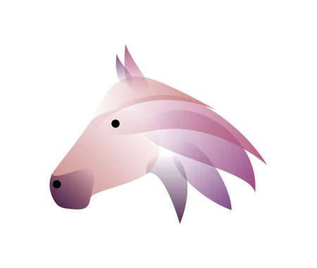 Vector horse in gradient style. Digital artのイラスト素材