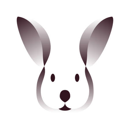 Vector rabbit in gradient style. Digital artのイラスト素材