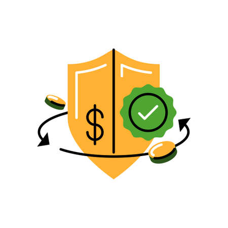 Guarantee. Vector icon in bold line styleのイラスト素材