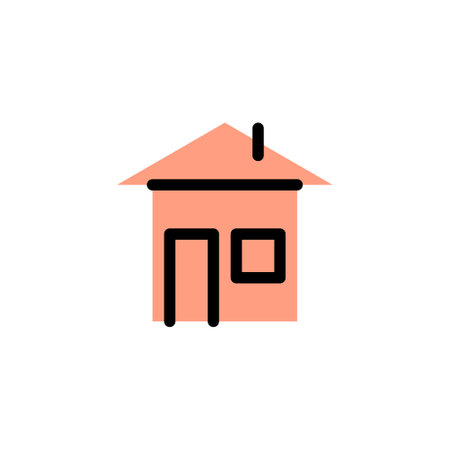 House  in bold line styleのイラスト素材