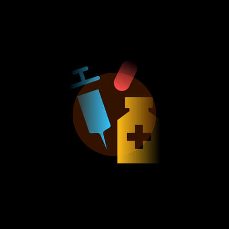 Medicine. Vector icon in gradient style. Editable illustrationのイラスト素材