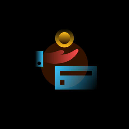 Payment. Vector icon in gradient style. Editable illustrationのイラスト素材