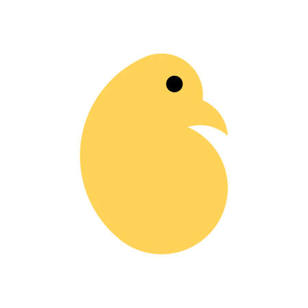Vector chick in golden ratio style. Editable illustrationのイラスト素材